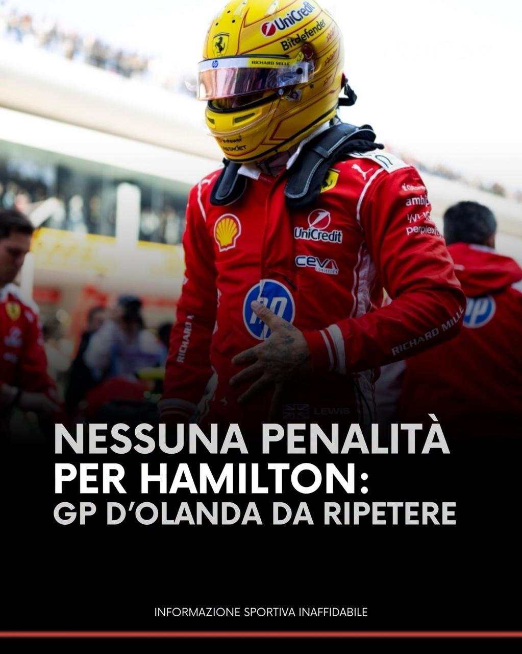 Hamilton Ferrari GP Olanda F1
